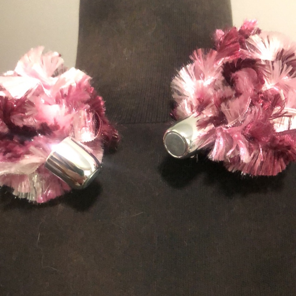 Pink Ganz Ribbon Fringe Magnetic Scarf - Picture 6 of 10